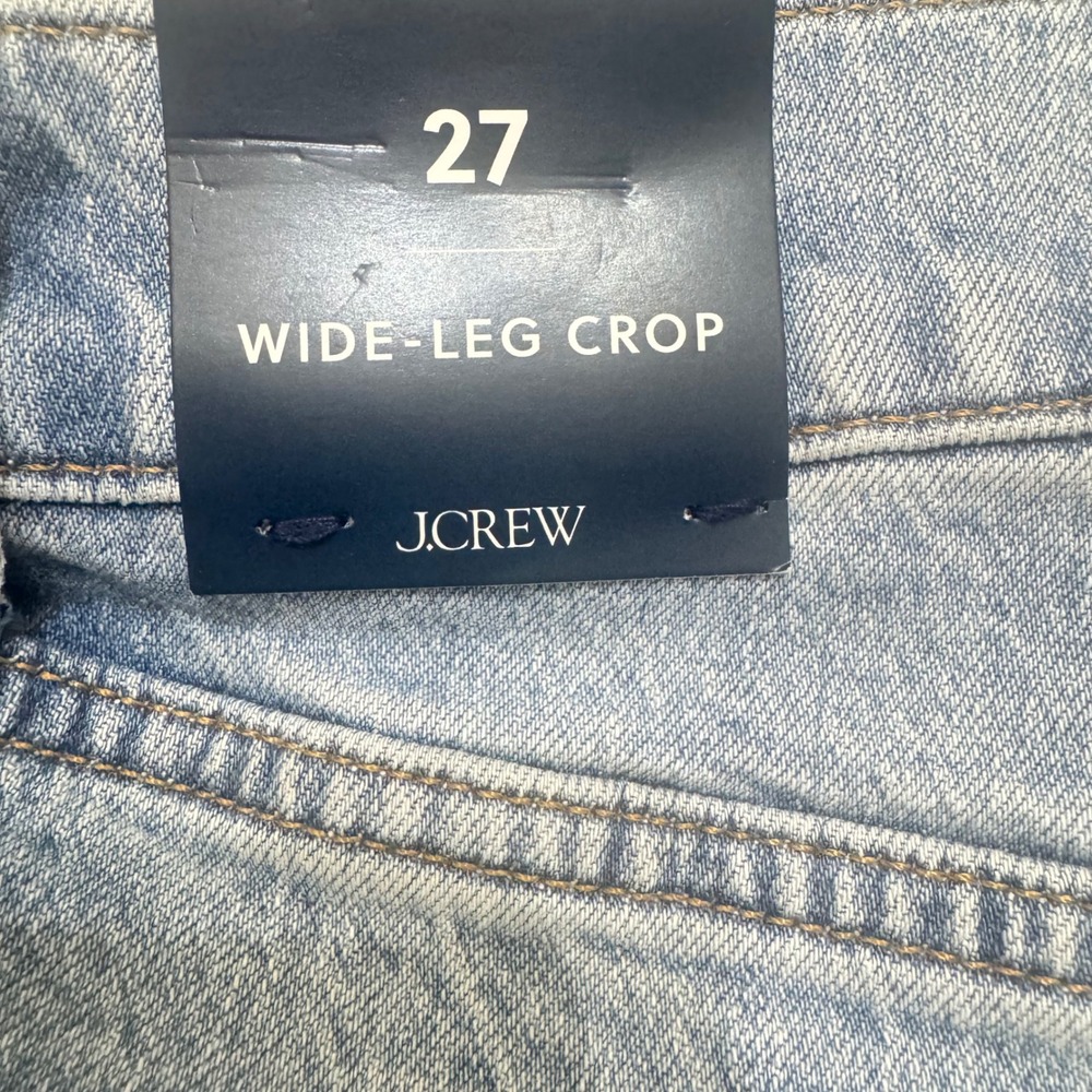 J.Crew Wide-leg Cropped Jeans 27 Spring Storm Wash NWT All-day Stretch BX560 - Picture 6 of 12